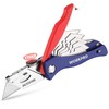 WORKPRO Folding Utility Knife, Quick-Change Box Cutter, Blade Storage in