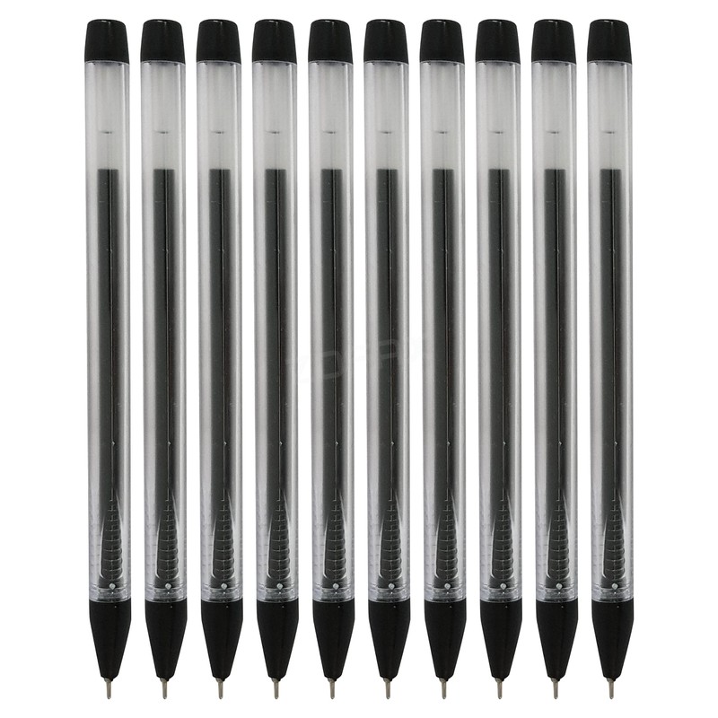 rorito 10 x 0.6mm Tip Fasty BLACK Fine Smooth Writing