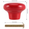 JAPCHET 16 Pack Red Ceramic Cabinet Knobs, 32 MM/1.26Inch Single