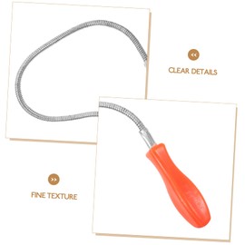 UKCOCO Flexible Magnetic Pickup Tool Non-skid Handle for Retrieving Nuts Bolts and Parts for Mechanics and Diy Projects Orange Grip