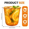 100 Pack 12oz Clear Orange Disposable Stemless Wine Glasses