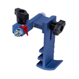 POWERTEC Adjustable Swing Flip Stop with 5/16"-18 T-Bolt for Universal T-Track Fences – Fits 2-1/4" to 3-1/2" High Fences, Ideal for Miter Saws, Router Tables, Band Saw Fences, and More (72123)