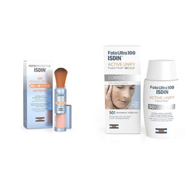 ISDIN Fotoprotector Uv Mineral Brush Spf 50, Protector Solar Facial De Uso Diario On The Go, Activos Antipolucion, Matificante, Acabado Invisible, 2  