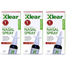 Xlear Xlear Nasal Spray, Natural Saline Nasal Spray with Xylitol, Nose Moisturizer for Kids and Adults, 1.5 fl oz (Pack of 3)