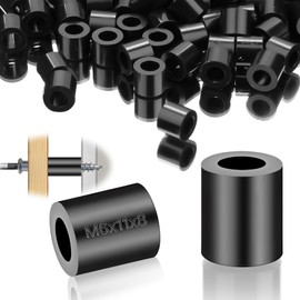 SWTYExt Plastic Spacer Sleeves M6 Round Spacers Pack of 50 Nylon Washers ABS Rubber Spacer Insulation Washers 11 x 8 mm Black Spacers for M6 Screws