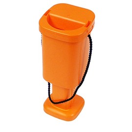 Square Plastic Handheld Charity Collection Box - Orange