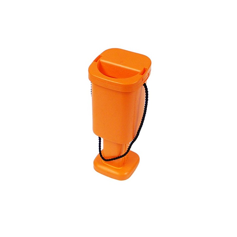 Square Plastic Handheld Charity Collection Box - Orange