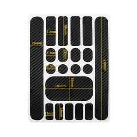 MUQZI Pack of 3 Bicycle Frame Protection Carbon Stickers, Bicycle Protection Paint Damage Frame Sticker, Bicycle Frame Protective Film, Chain Stay Sticker, Black