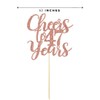 47 Rose Gold Glitter Cheers to 47 Years Cake Topper,