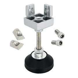 SCHMIDT systemprofile 4x Foot Connectors 40 x 40 mm Slot 8 Adjustable Foot M8 Height-Adjustable Levelling Foot Stand Aluminium Profile Accessories