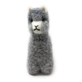 Inca Fashions - Felted Lifelike Alpaca Figure & Ornament, Handmade from 100% Alpaca Wool Yarn (Dark Brown)