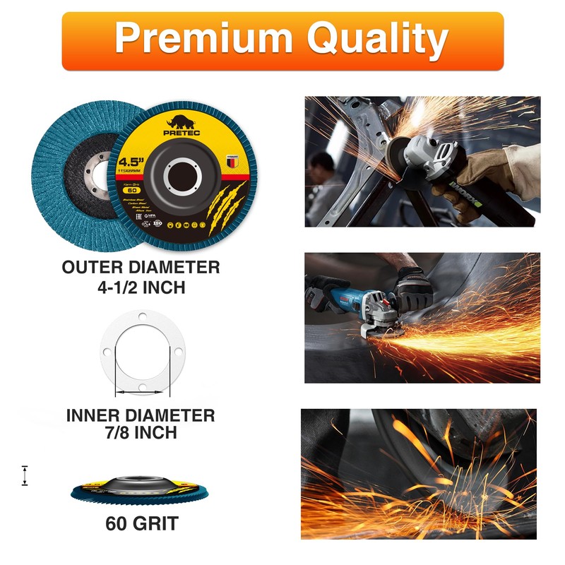 PRETEC 26 Packs Angle Grinder Cutting Flap Grinding Disc Wheel