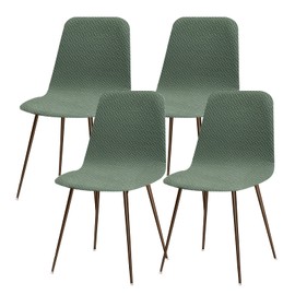 Lydevo Chair Covers, Set of 4, Dining Room Stretch Chair Covers for Dining Room Chairs, Universal, Washable Cover, Scandinavian Chair Cover for Kitchen Chairs, Hotel, Banquet, Diagonal #Turquoise