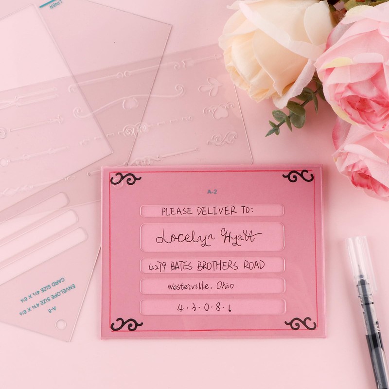 17pcs/Set BAOFALI Envelope Maker Guide Set Envelope Tear Templates All-in-One