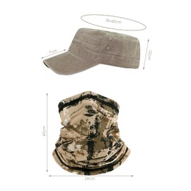 VEHYEGOI 1 Retro Peaked Cap And 1 Face Mask, Unisex, Fashionable Sun Protection Hat, Adjustable Hat, Breathable Sun Protection Mask, Outdoor Sun Protection Equipment