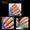 By Vixi 600 MEDIUM ALMOND NAILS, FREE GLUE AND PREPARATION
