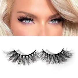KSYOO 1 Pairs 15mm False Lashes Multipack,Real Mink Fake Eyelashes Natural Look,Lightweight & Comfortable, Natural-Looking, Reusable Lashes