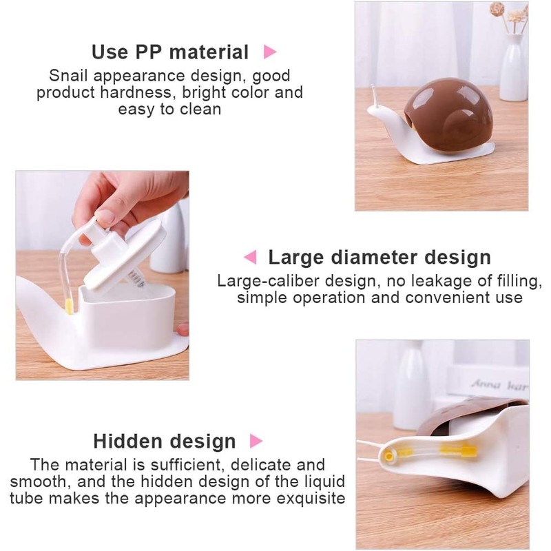 Cute Snail Soap Dispenser, Soap Liquid Dispenser Snail Shape Press