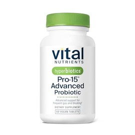 Hyperbiotics Vital Nutrients Pro-15 Advanced Probiotics for Women and Men | 15 Strains + Kiwifruit | Clinically Studied Daily Probiotics for Digestive