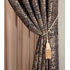 Chezmoi Collection Adelle 4-Piece Paisley Jacquard Embroidered Window Curtain/Drape Set