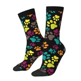 Paw Socks,Dog Paws Print Funny Crazy Socks Gift for Men/Women Unisex Novelty Casual Crew Socks