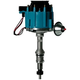 Proform 66980B Vacuum Advance HEI Distributor with Steel Gear and Blue Cap for Ford 351C-400/429/460