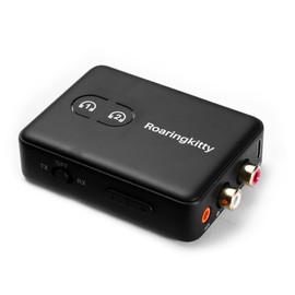 Generic Roaringkitty Bluetooth Transmitter Receiver, Bluetooth Adapter for TV, Wireless Audio Transmitter for TV PC MP3 Gym, aptX Low Latency, Pairs 2 Devices Simultaneously