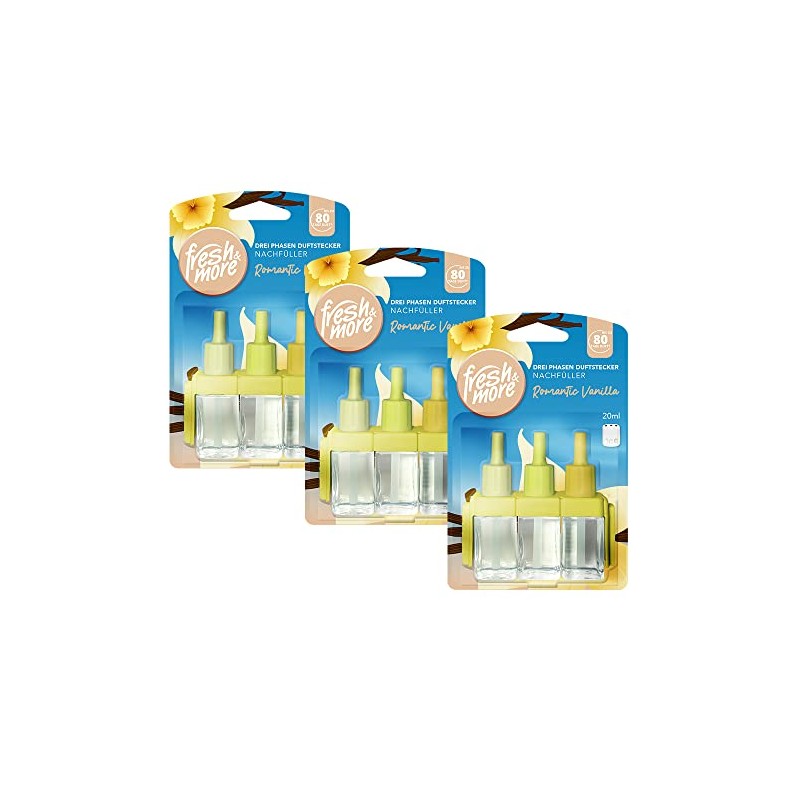 3 x Fresh&More Refill Bottles Compatible with 3Volution Fragrance Plug