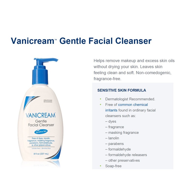 Vanicream Gentle Facial Cleanser 237ml / 74ml