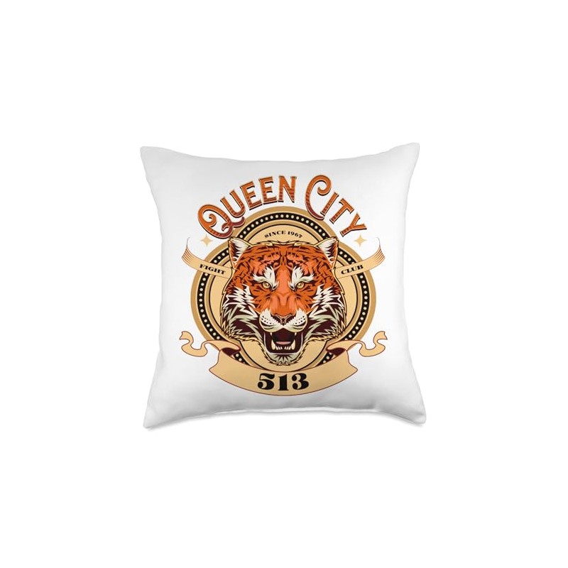 Queen City 513 Throw Pillow