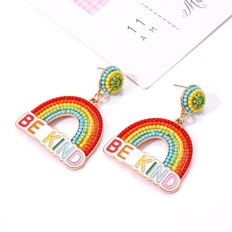Teacher Pencil Earrings for Women Beaded Pencil Dangle Earrings Statement