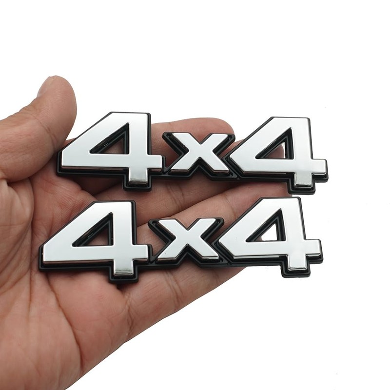 2Pc 4X4 Decal Fender Tailgate Emblem Badge 3D Nameplate Trunk
