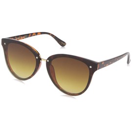 Laundry by Shelli Segal LD276 Metal Bridged Women's Round Sunglasses with 100% UV Protection. Stylish Gifts for Her, 68 mm, Tortoise