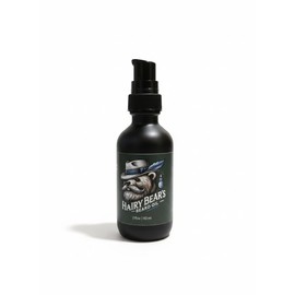 Hairy Bear’s Beard Conditioning Oil – Sandalwood | Organic Castor & Jojoba | Non-Greasy Beard Conditioner | 2 fl oz Pump Glass Bottle