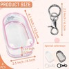 6 Pcs Clear Figure Display Bag with Keychain, Zipper Clear
