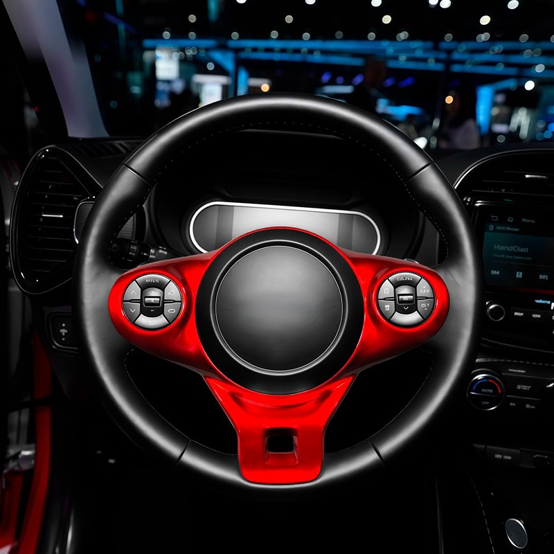Steering Wheel Trim Cover Compatible with Kia Soul 2020-2026 Accessories