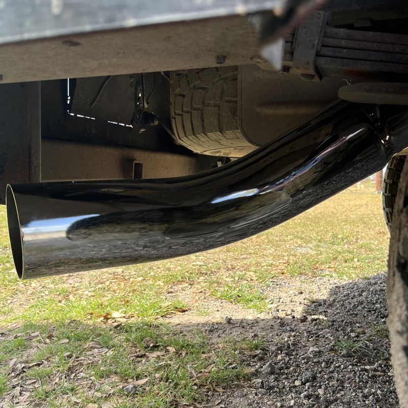 Floshine Diesel Exhaust Elbow Tip, Side Exit Exhaust Tip, chromed