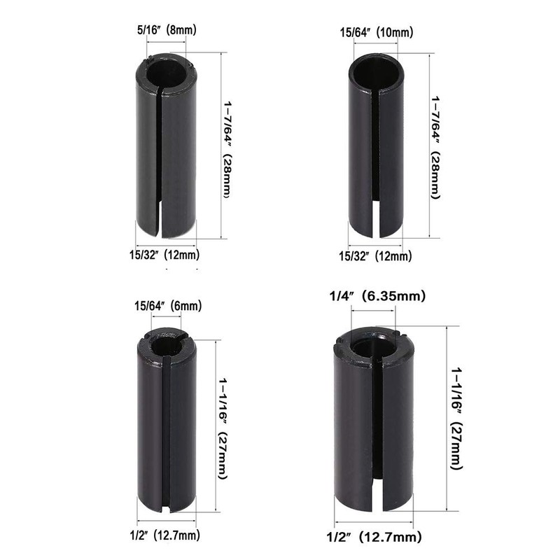 DingGreat 9 Pieces Cutter Chuck Collet Adapter Collet Adapter Woodworking