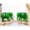 Acxico 1 pcs Jade Green Feng Shui Wealth Lucky Elephant