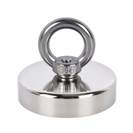 Fishing Magnet, 240 LBS Pulling Force Heavy Duty  Rare Earth Magnet,  for Retrieving in River and Magnetic:_48mm(pull max 175lb)