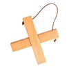 BIUDECO Detachable Wooden Pot Mat Cross Shaped Heat Insulation Pad