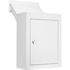 Through-The-Wall Mail Drop Box with Adjustable Chute with Key Lock,