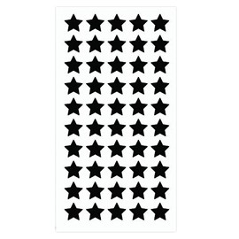 50 Wedding Meal Stickers - Food Identifier & Menu Choice Place Cards for Party Seating - Meal Option Indicator (Black, Star)
