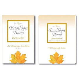 Basildon Bond No 3 Champagne Paper Writing Set Includes Writing Pad & Envelopes