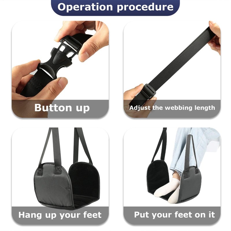 Plane Foot Hammock | Adjustable Portable Airplane Footrest - Travel