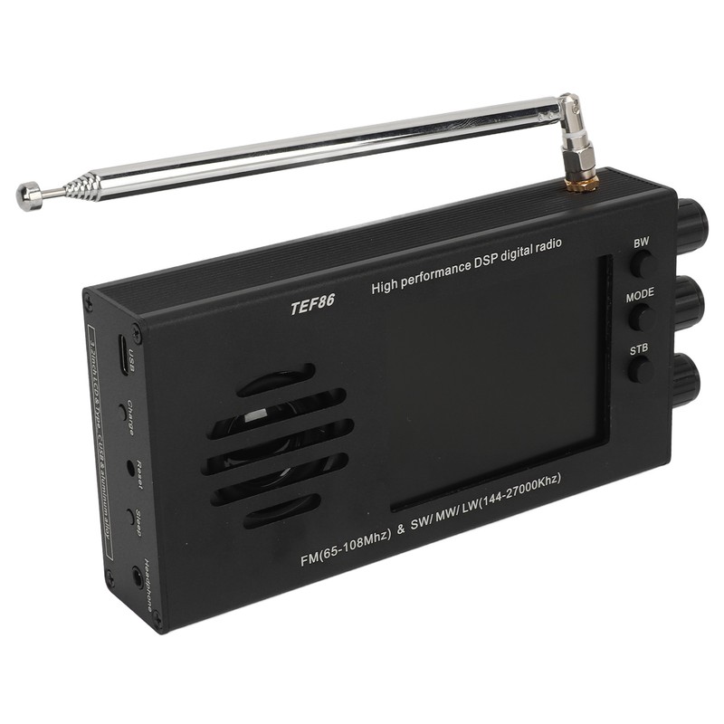 TEF86 Radio Receiver 3.2 Inch LCD Screen Display Radio Receiver