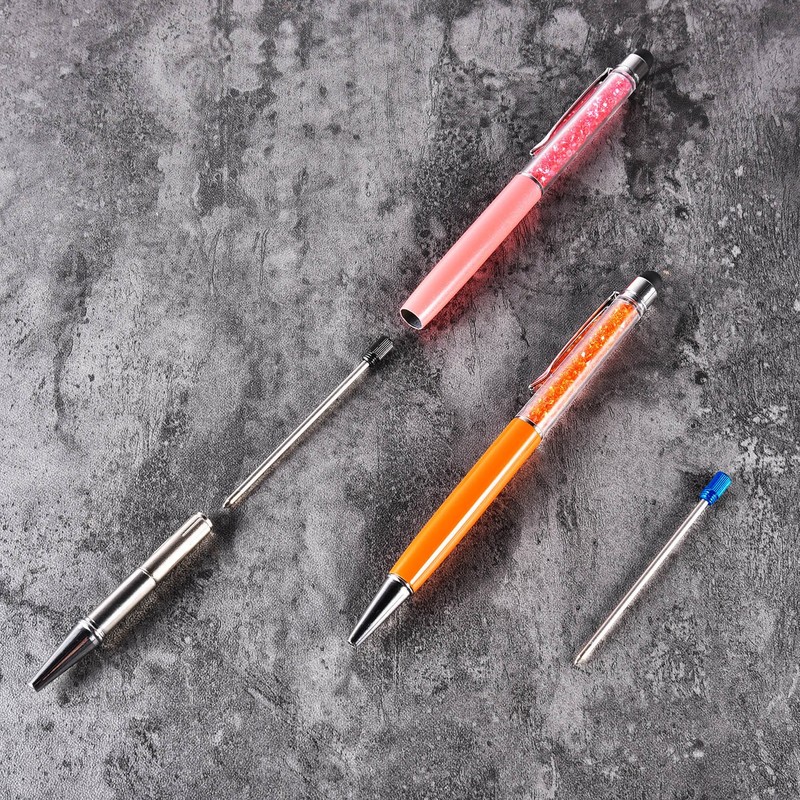 24 Pieces Ballpoint Pen Refills for Diamond Crystal Stylus Pens,