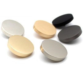 5pcs Metal Shank Sewing Buttons for Craft Button for Clothing Decoration DIY Handmaking Accessories (Silver, 25mm)