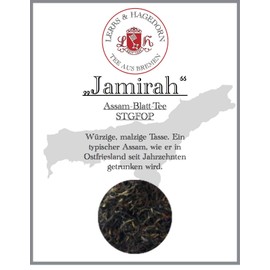 Lerbs & Hagedorn, Assam Tea Leaf Tea STGFOP Jamirah | Spicy Malt Flavour 250 g (approx. 21 Litres) Typical East Frisian