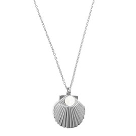 Annie Oak Womens 925 Silver Open Shell Necklace